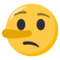 Lying Face emoji on Emojione